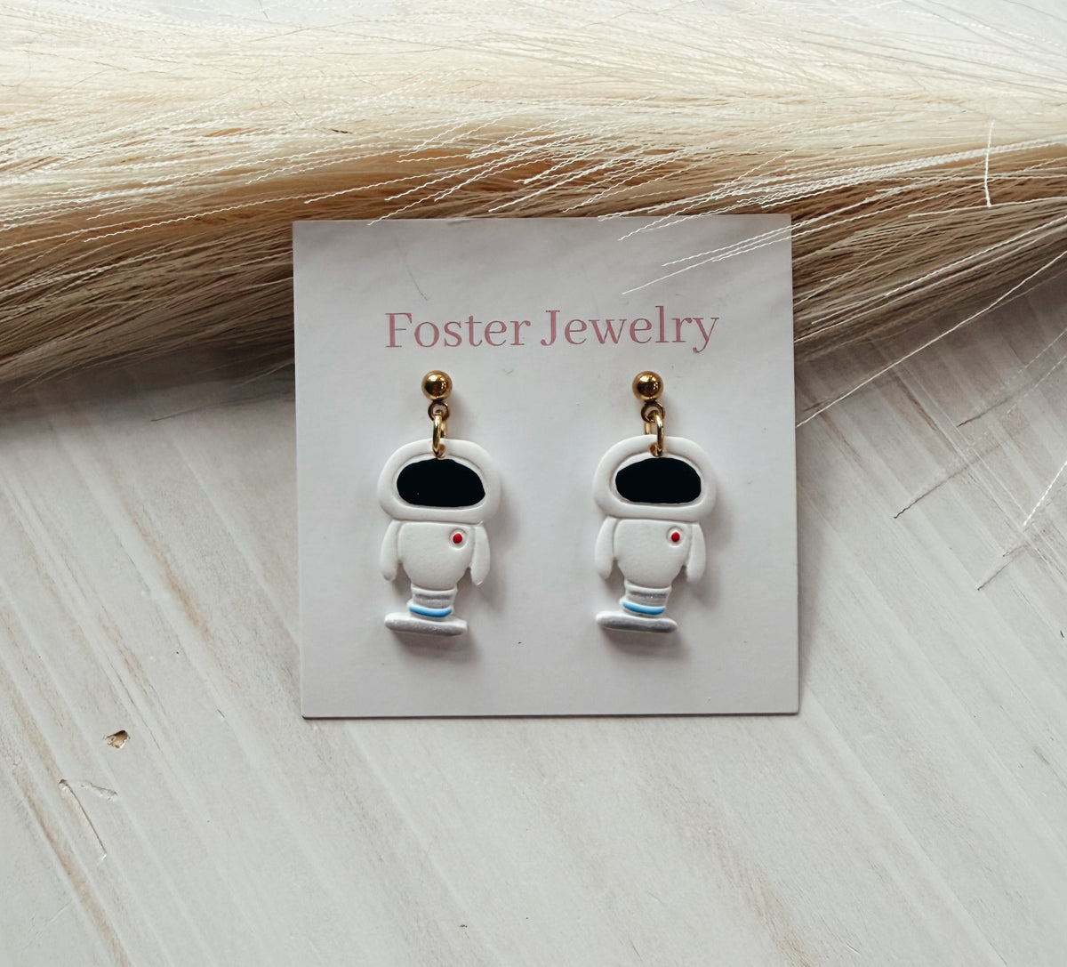 Female robot earrings