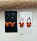 Mouse face pumpkin earrings
