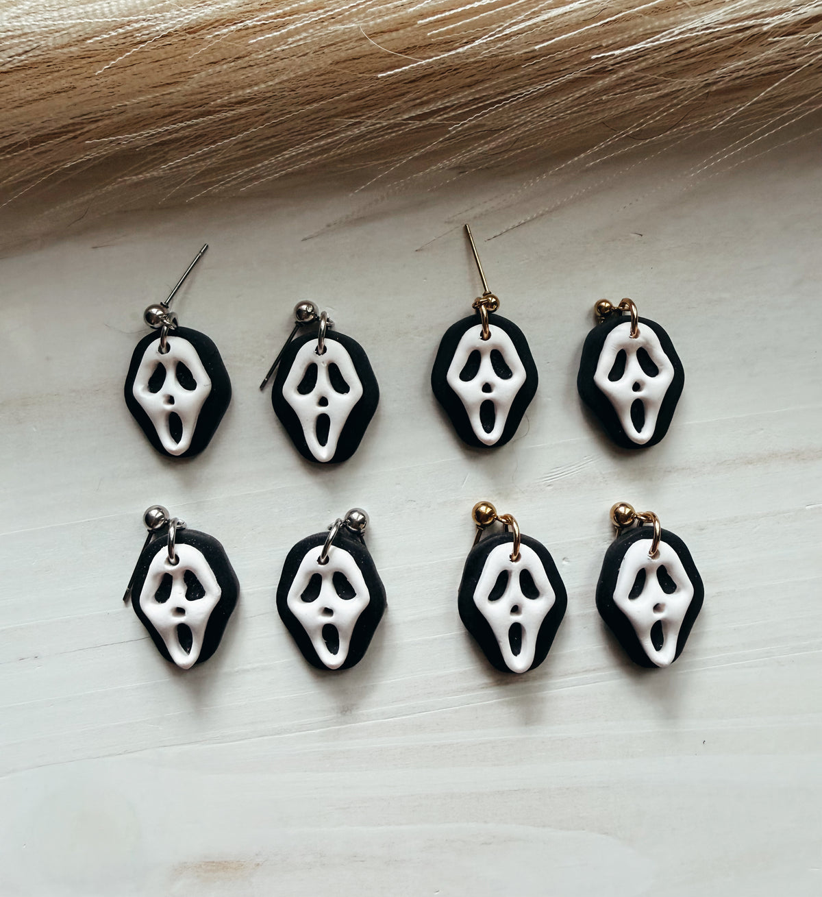 Killer mask earrings