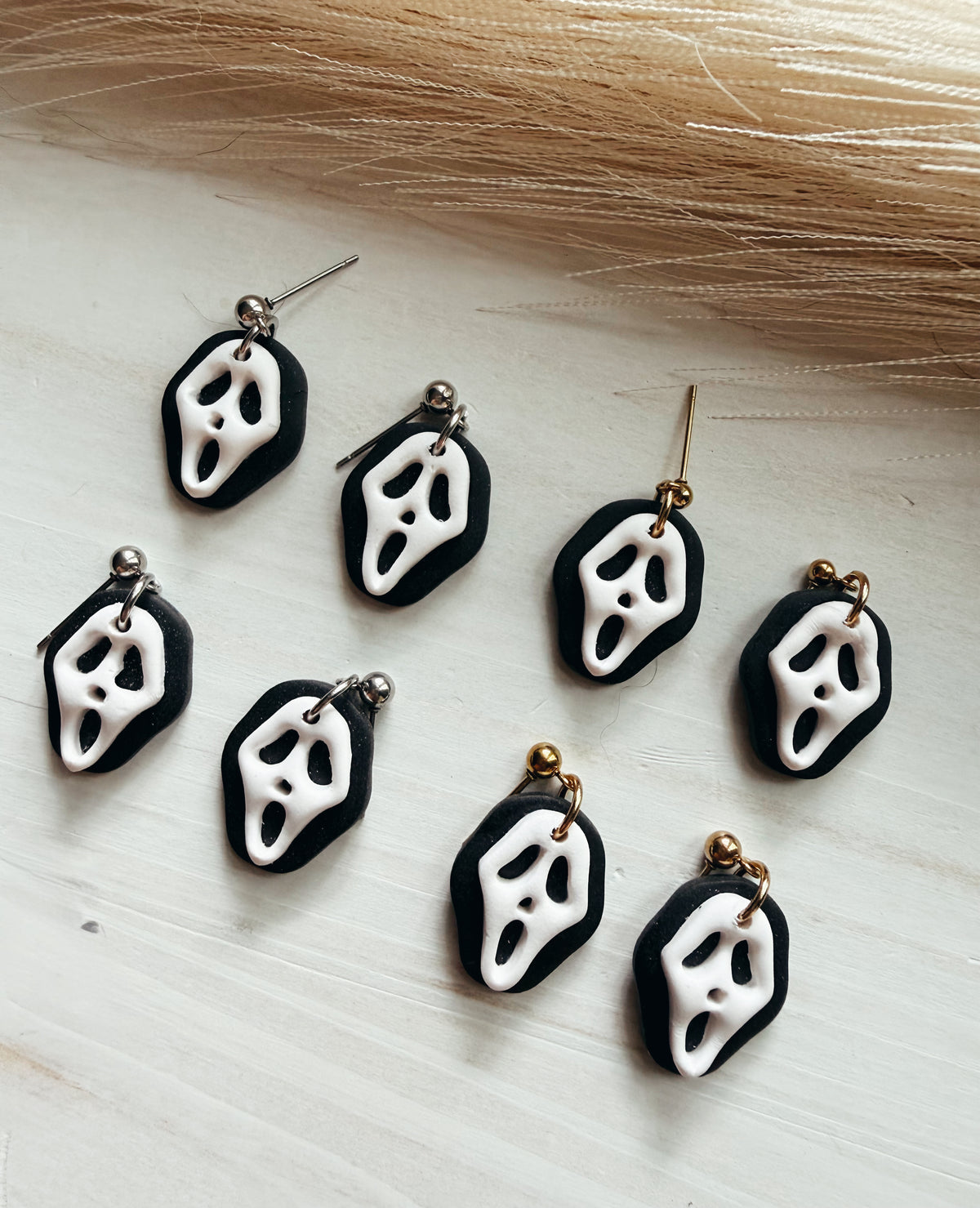 Killer mask earrings