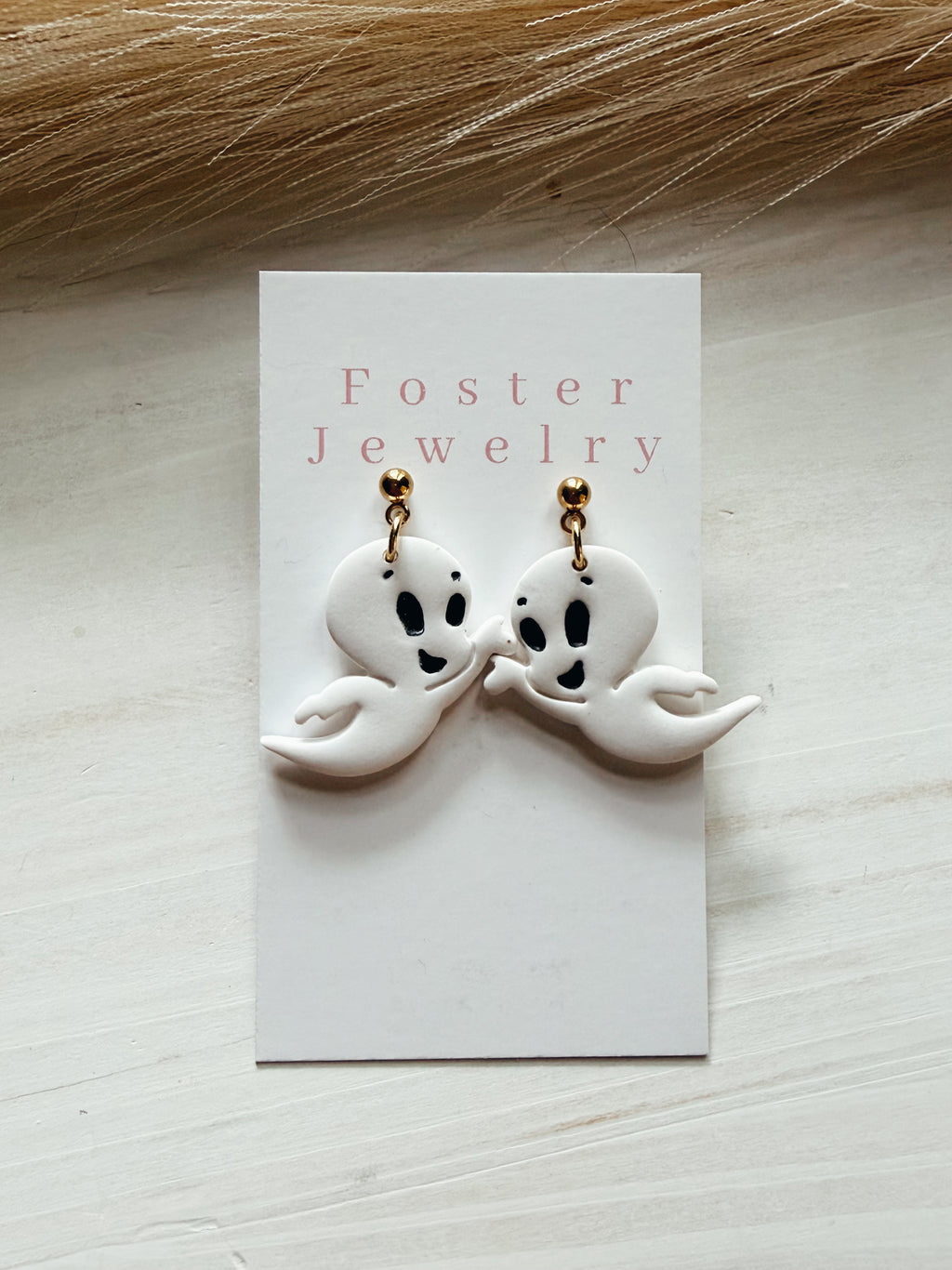 Friendly ghost earrings