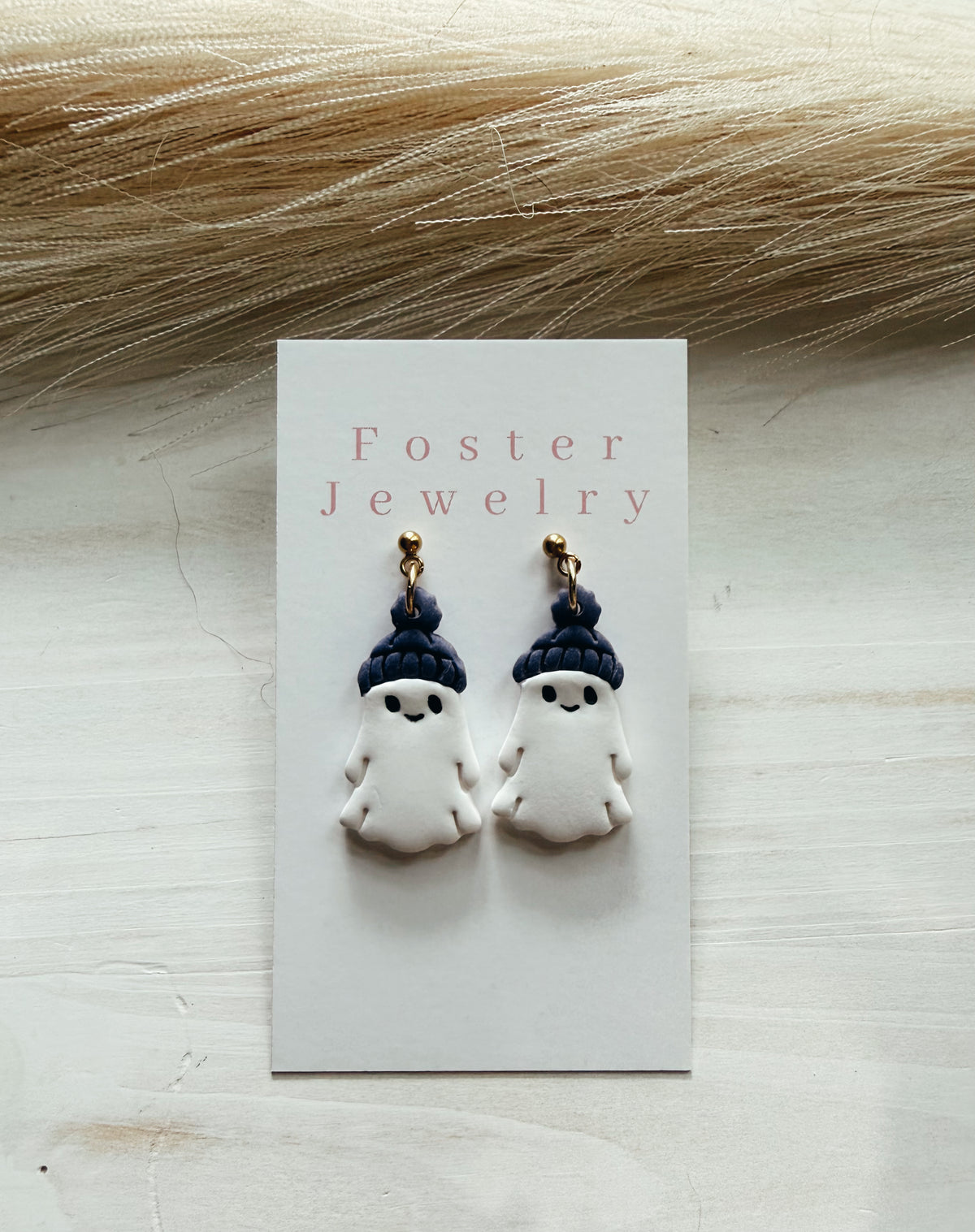 Ghost beanie earrings