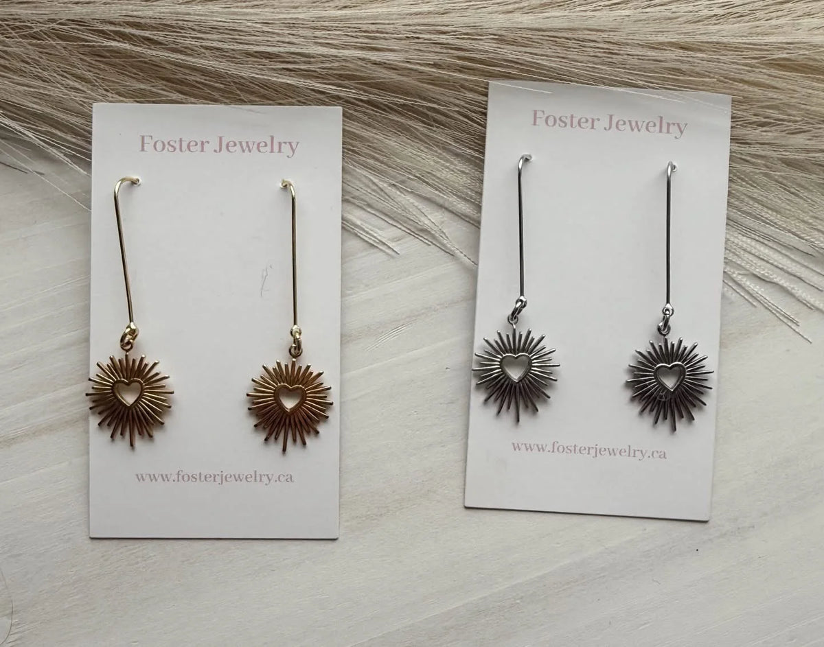 The Aurora Heart earrings