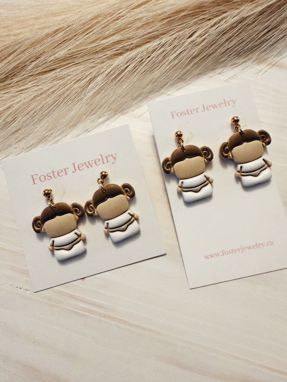 Space princess earrings