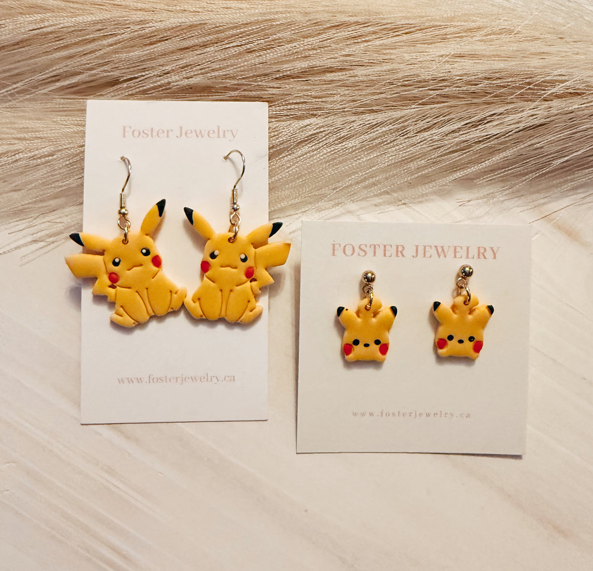 Yellow creature earrings