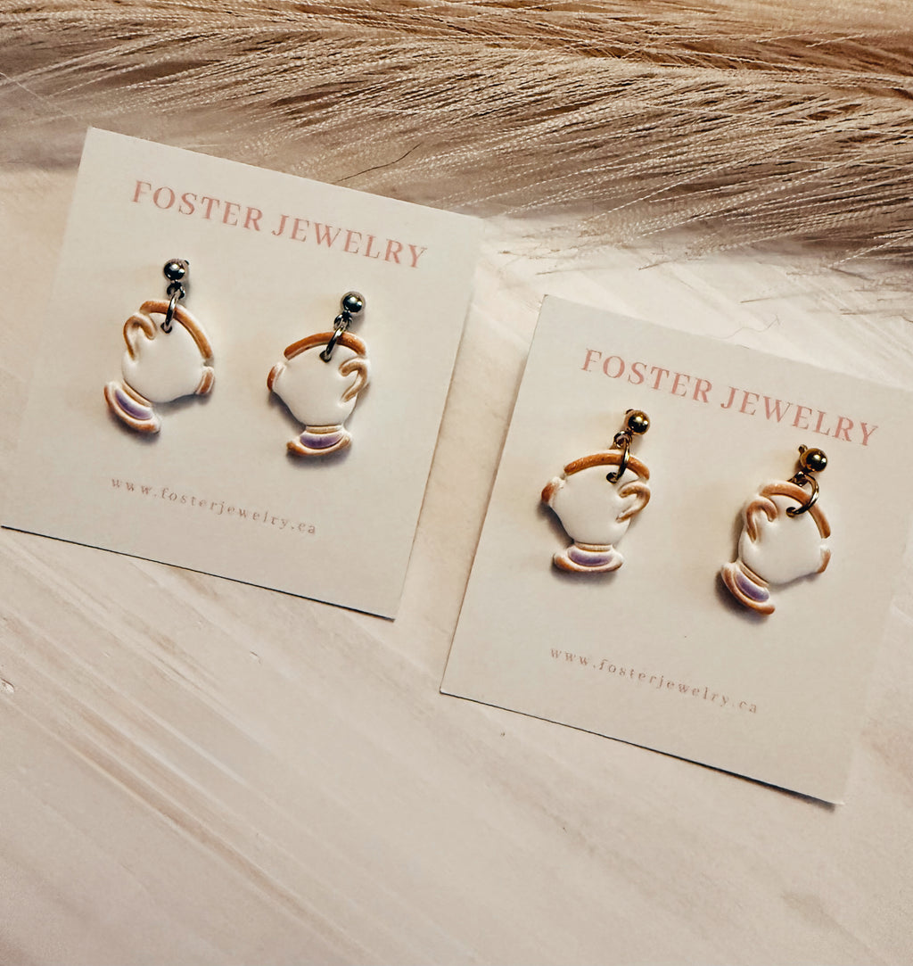 Tea cup earrings