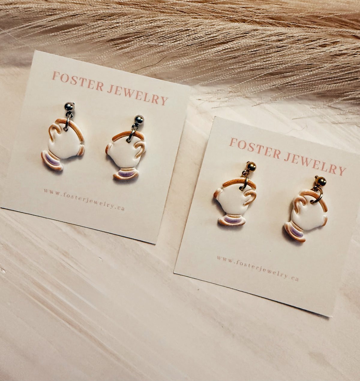 Tea cup earrings