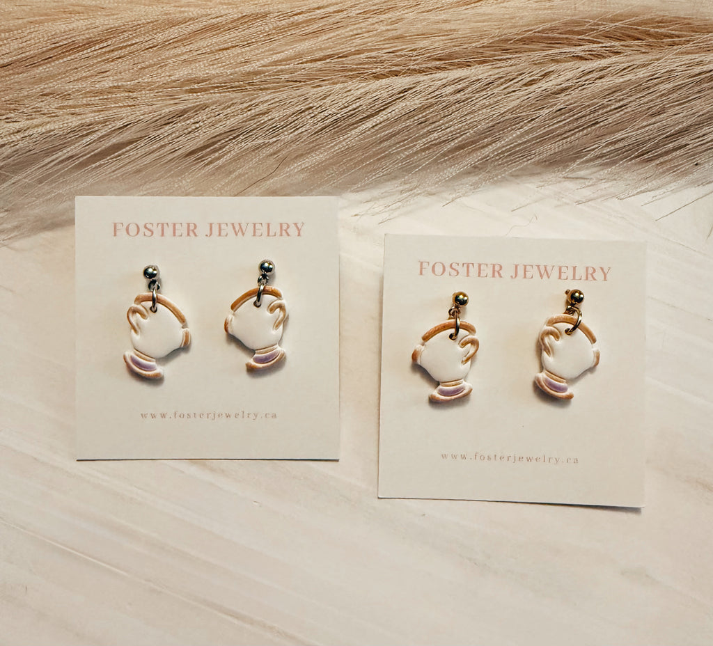 Tea cup earrings