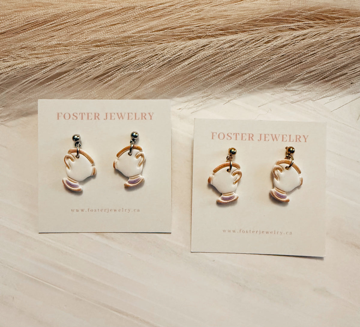 Tea cup earrings