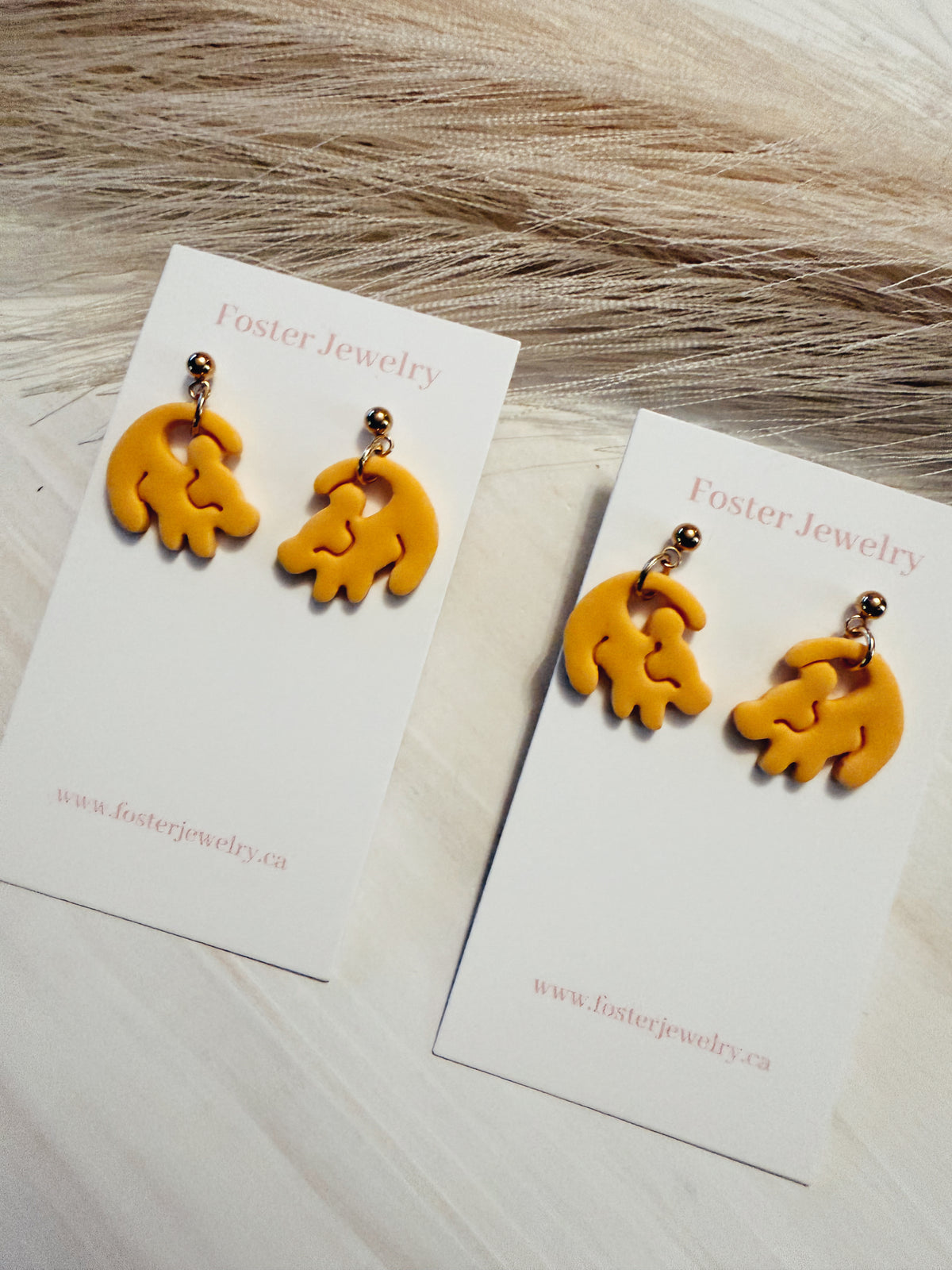 Baby lion earrings