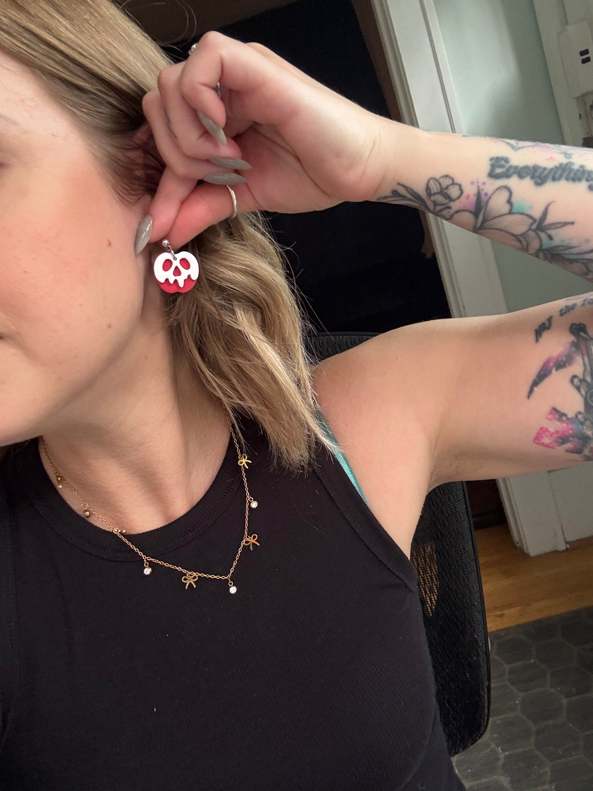 Poison apple earrings