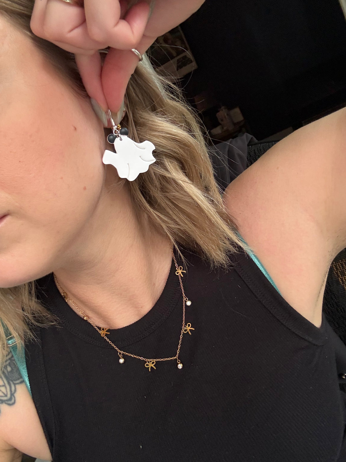 Mouse ghost earrings