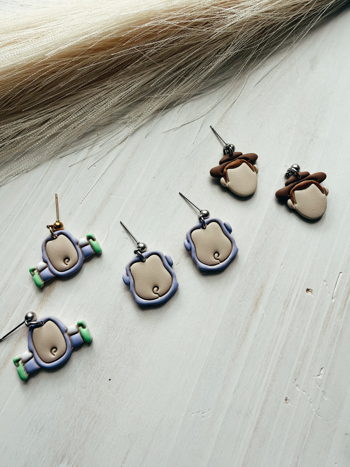 Cow boy earrings