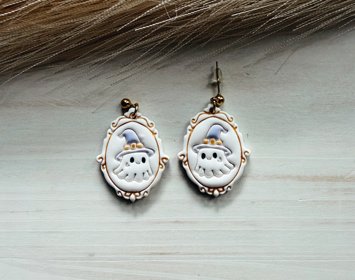 Ghost frame earrings