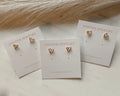 Mini outline heart studs