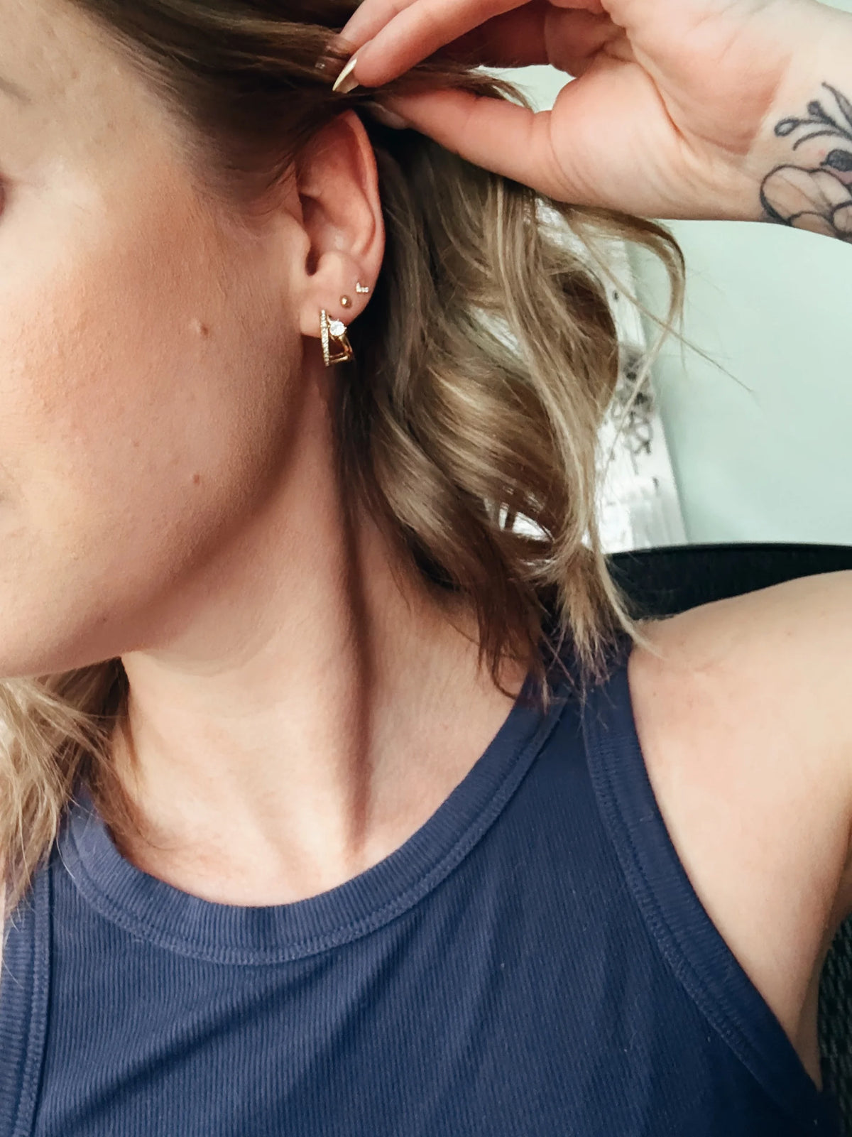 The Juniper earring - green or clear