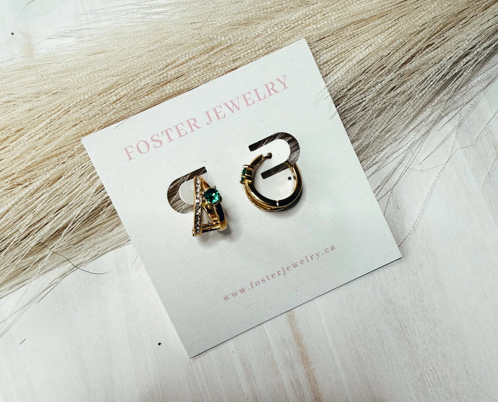 The Juniper earring - green or clear